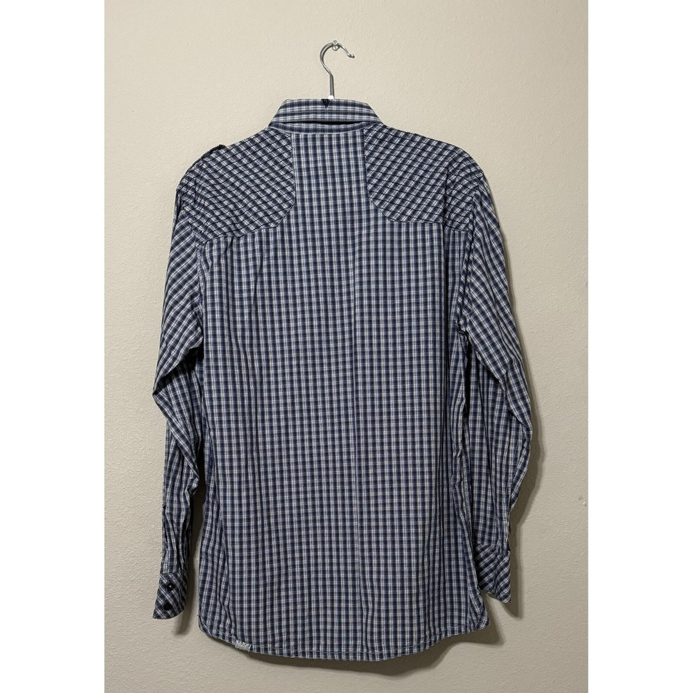Roar Mens Rockabilly Shirt L Embroidered Button Up Grunge Alternative - Picture 2 of 10